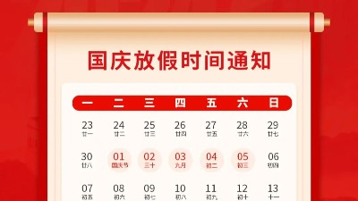 盛世華誕，喜迎國慶，靈科超聲波2024年國慶<i style='color:red'>放假</i>通知